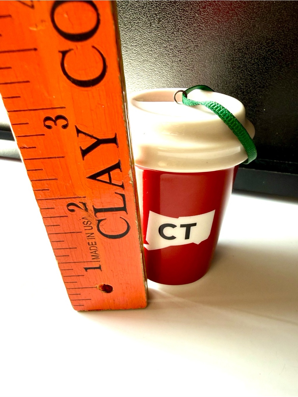 Starbucks Christmas Ornament Holiday 2016 RED CT Ceramic Coffee Cup - Picture 8 of 9
